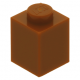 LEGO kocka 1x1, sötét narancssárga (3005)